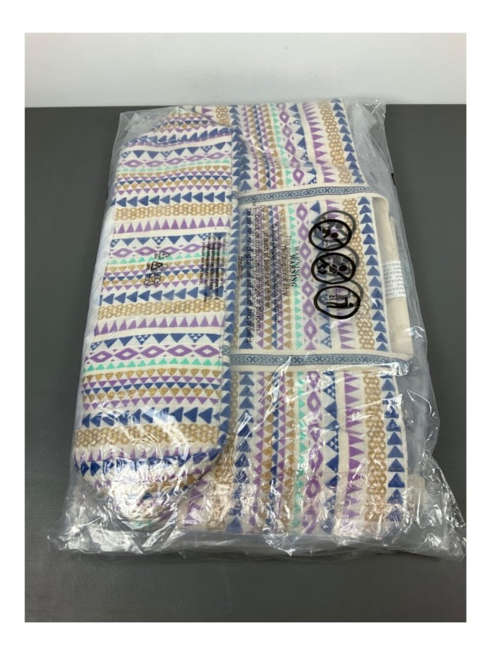 America & Beyond Luxe Lilac Embellished Tote Bag, Unisex with Geometric Design & - Picture 4 of 10